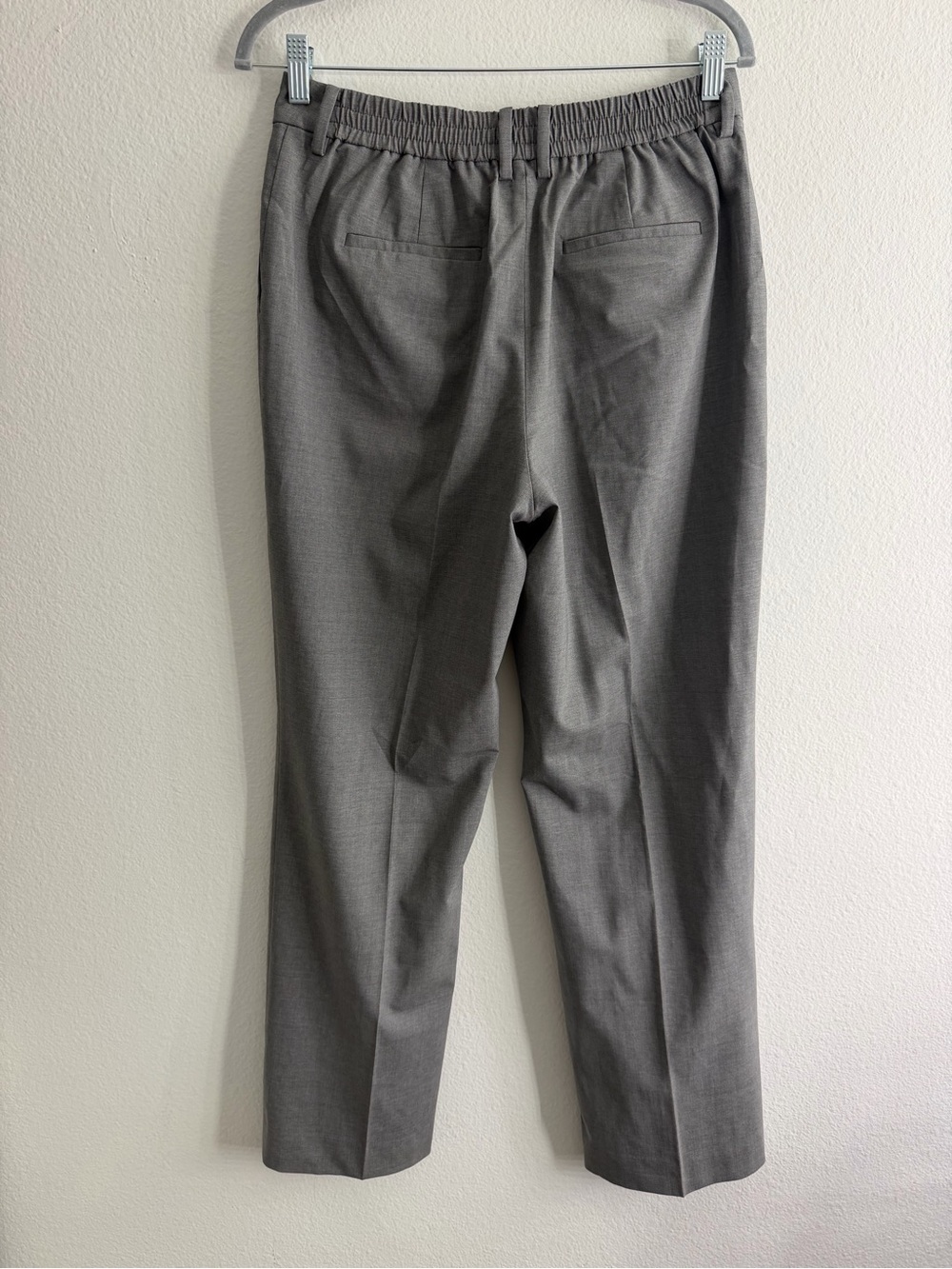Quince Women’s Italian Virgin Wool Slim-Leg Ankle Pants in Melange Gray Size 8 - Picture 4 of 8